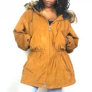 BOGNER Vintage Ultra Suede camel color coat sz 10